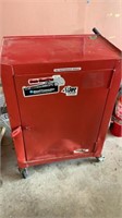 Metal Tool Cabinet, has dent 18x11x26