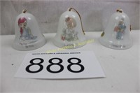 1985 Precious Moments Christmas Ornament Bells