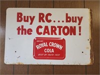 Vintage royal crown cola metal sign