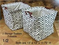 2 Collapsible Storage Baskets