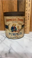 Farmers Pride pumpkin tin