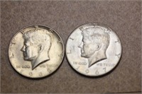 Lot of 2 Kennedy Silver Halves