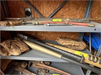 Baseball bats & gloves