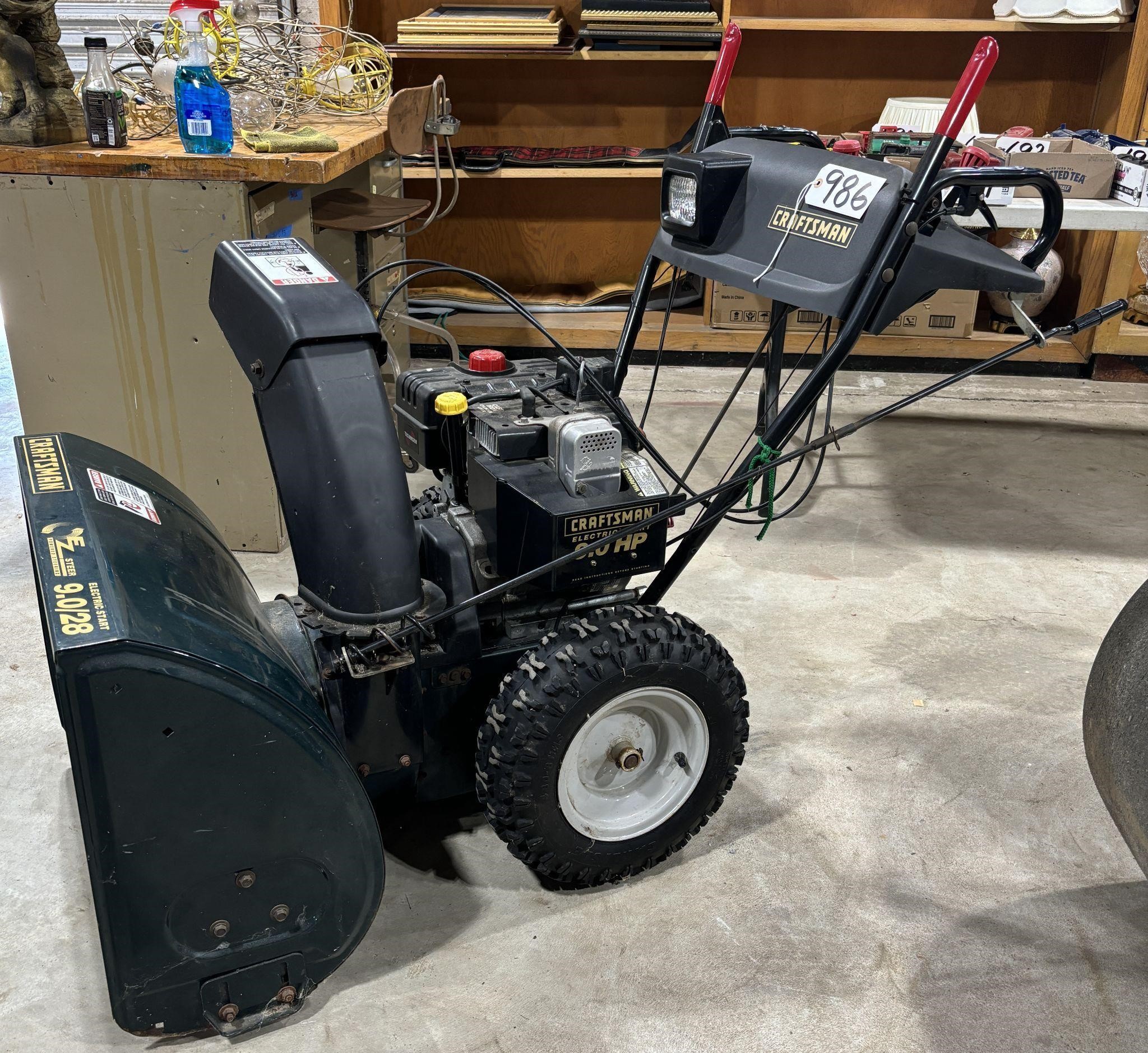 Craftsman Electric Start 9.0 2 Stage Snow Blower