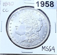 1890-CC Morgan Silver Dollar CHOICE BU