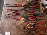 Large selection of pliers