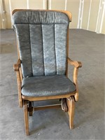 Solid Oak Glider Rocking Chair