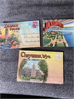 E2) Vintage souvenir postcard folders Florida,