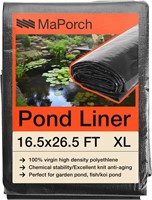 MAPORCH Pond Liner 16.5 x 26.5 FT  20 Mil  Black
