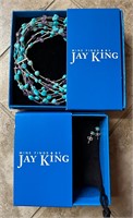 Jay King Multi Strand Necklace & Stud Earrings N