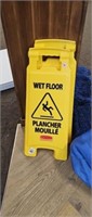 2 wet floor signs