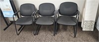 Three office chairs