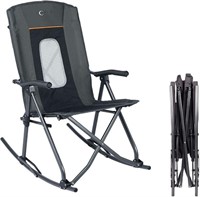 PORTAL Oversized Quad Folding Rocking Chair Black