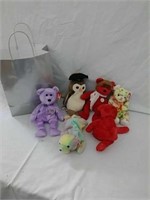 6 collectible Ty Beanie Babies