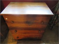 3 Drawer nightstand. Measures: 27" H x 24" W x