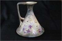 PITCHER WITH HAND PAINTED VIOLETS