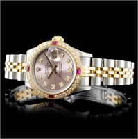 Diamond Ladies Watch: Rolex DateJust 18K/SS