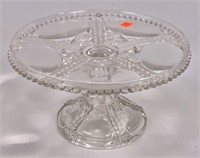 Cake stand - clear glass, 10" dia., 5.5" tall