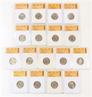 LOT OF 17 SGS GRADED QUARTERS STATE TERRITORIES