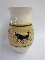 Husky Decorated Vase