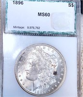 1896 Morgan Silver Dollar PCI - MS60
