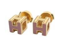 Hermes H Cube Earrings