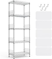 LINSY 5-Tier Storage Shelves  500lbs  BLACK