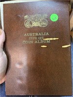 AUSTRALIAN PARTIAL TYPESET COIN BOOK SOME SILVERS