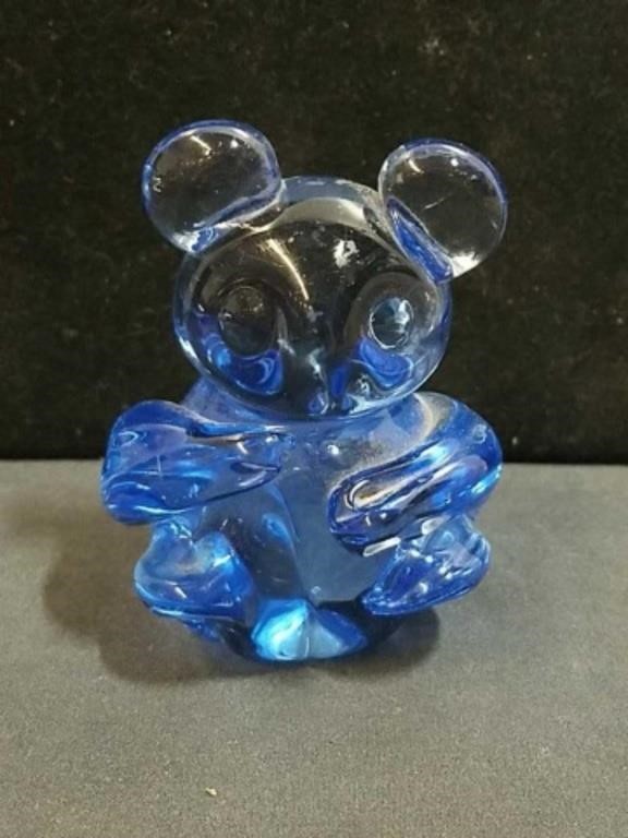 Blown Glass Koala Bear, Blue, 3" x 2"