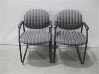 Two 22"x 20"x 31" Beck Swirl Sled Chairs