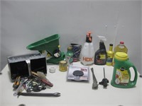 Assorted Garage & Yard Hardware & Chemicals