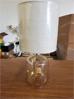 Clear Base Table Lamp with Shade, 17"