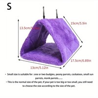 Small Purple-Soft Plush Bird Hammock 7"