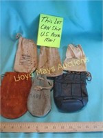 Vintage Leather & Suede Marble / Trinket Bags