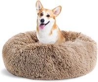 Lasaas Calming Donut Dog Bed, Brown, 30''