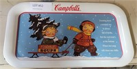 CAMPBELL'S SOUPS WINTER SCENE METAL SERVING TRAY