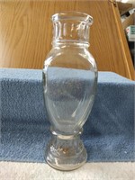 Vintage Clear Glass Vase/Decanted Jar - Ribbed