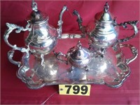 Silver  Tea set, F Rogers co. trade mark 1883