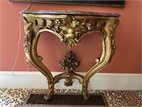 20th Century Rococo gilded console table