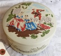 VINTAGE MUSICAL POWDER BOX