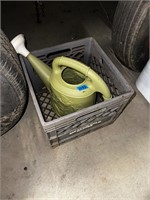 Meadow Gold Milk Crate; Watering Can