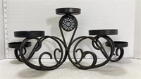 Candle Holder Metal Black