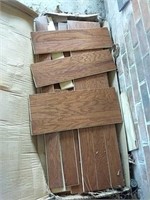 Partial lot of wood flooring planks