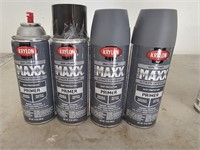 (4) Krylon Gray Primer Spray Paints