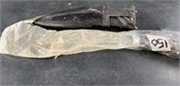 Kukri knife with sheath, 9" long