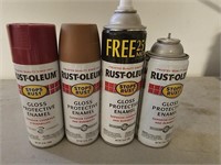 (4) Rustoleum Gloss Enamel Spray Paint