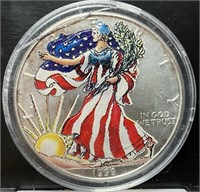 1999 American Silver Eagle, Painted (UNC)