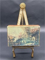 Musical Jewelry Box in Artwork on Easle Form