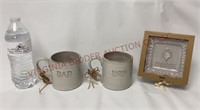 Mud Pie Mom & Dad est 2021 Mugs, Home Trinket Dish