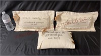 Mud Pie Grandma & Grandpa Pillows (2021 & 2022)